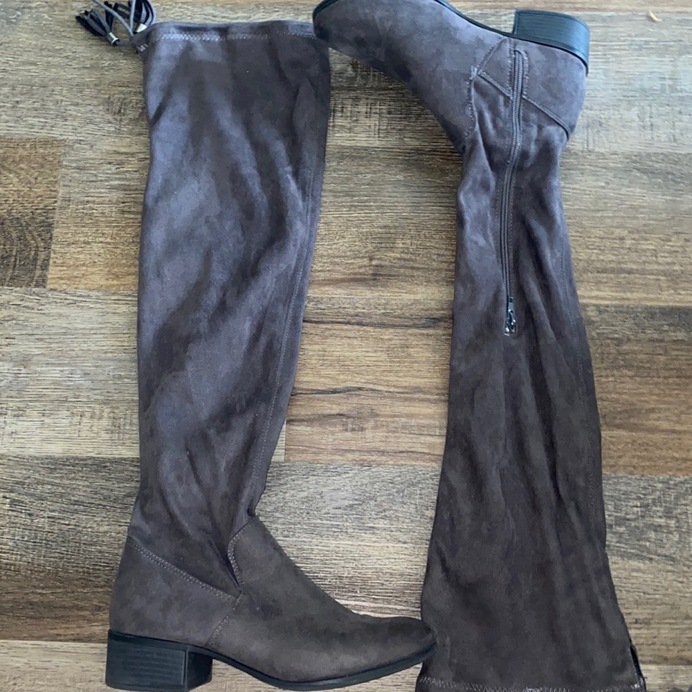 Knee High Dark Grey Boots